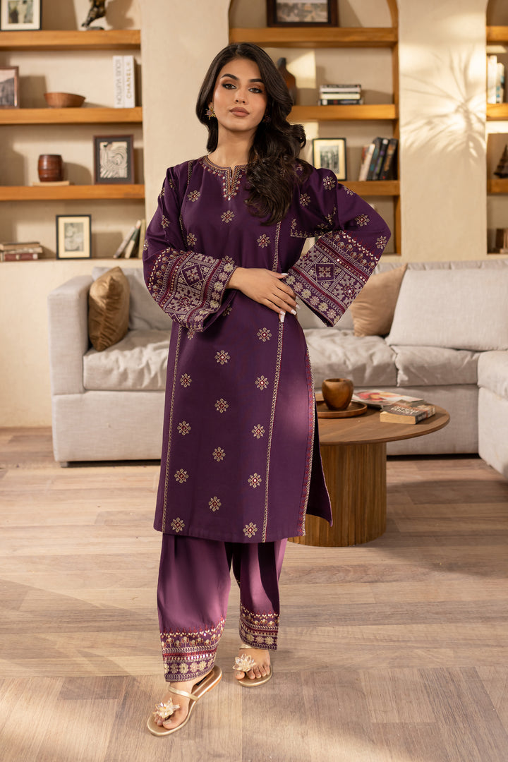 Kaira 2Pc - Embroidered Khaddar Dress - BATIK