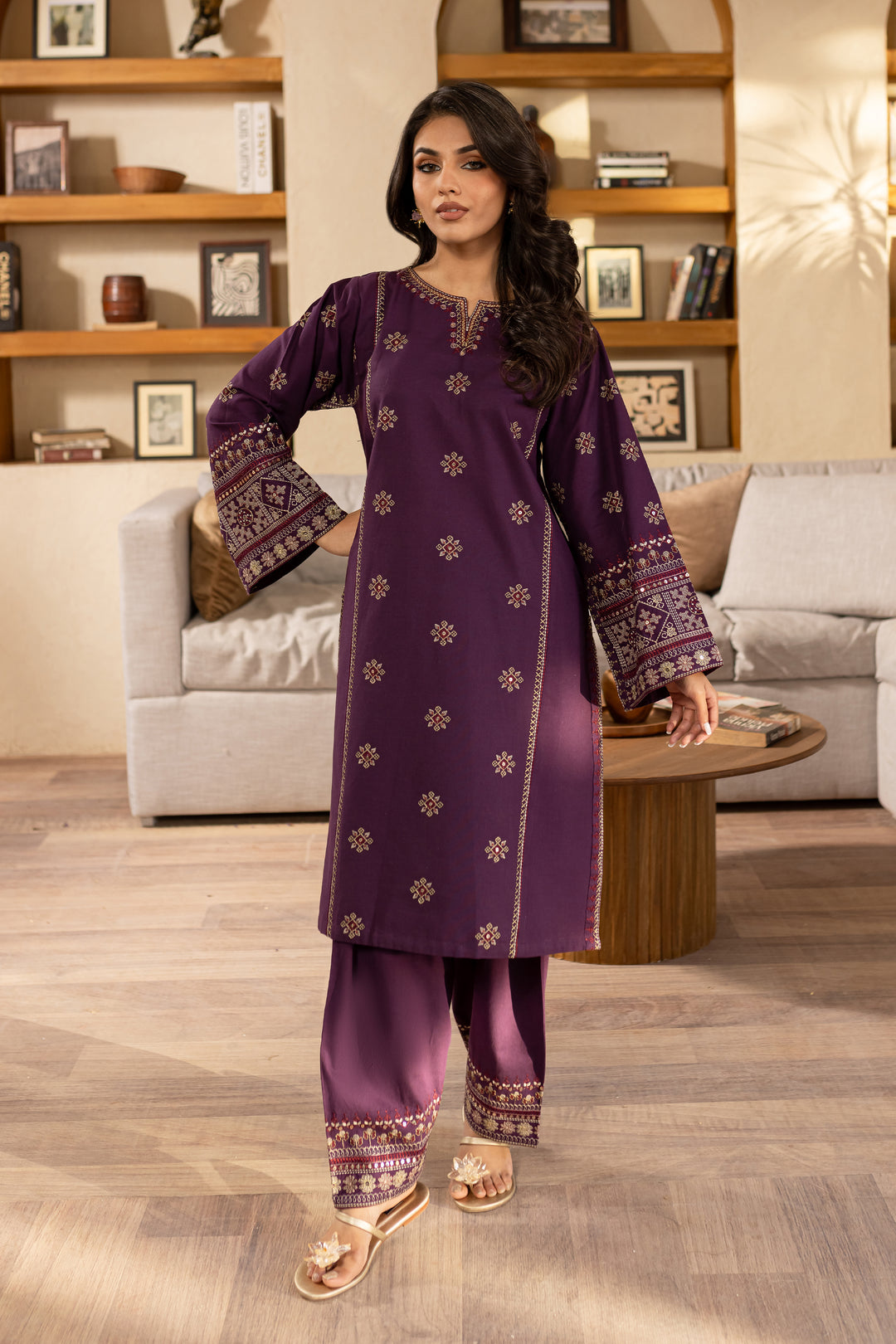 Kaira 2Pc - Embroidered Khaddar Dress - BATIK