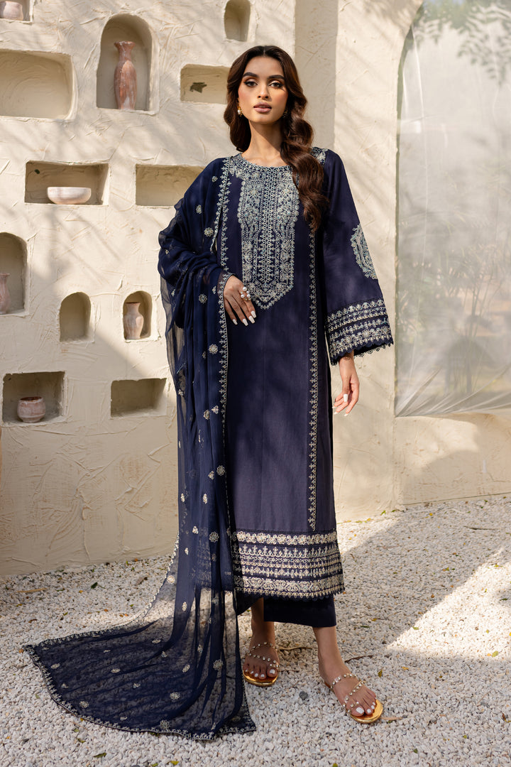 Marina 3Pc - Embroidered Khaddar Dress - BATIK