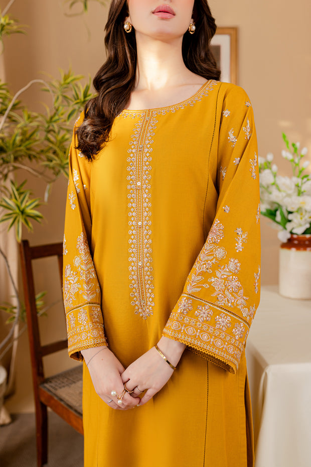Honey Nut 2Pc - Embroidered Khaddar Dress