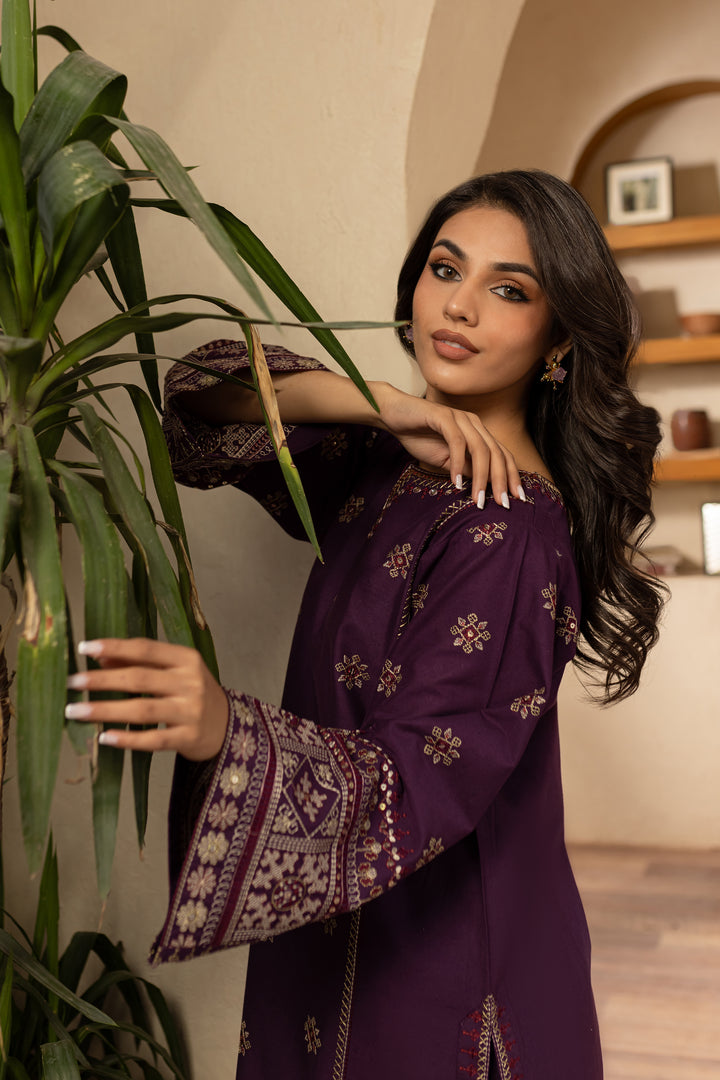 Kaira 2Pc - Embroidered Khaddar Dress - BATIK