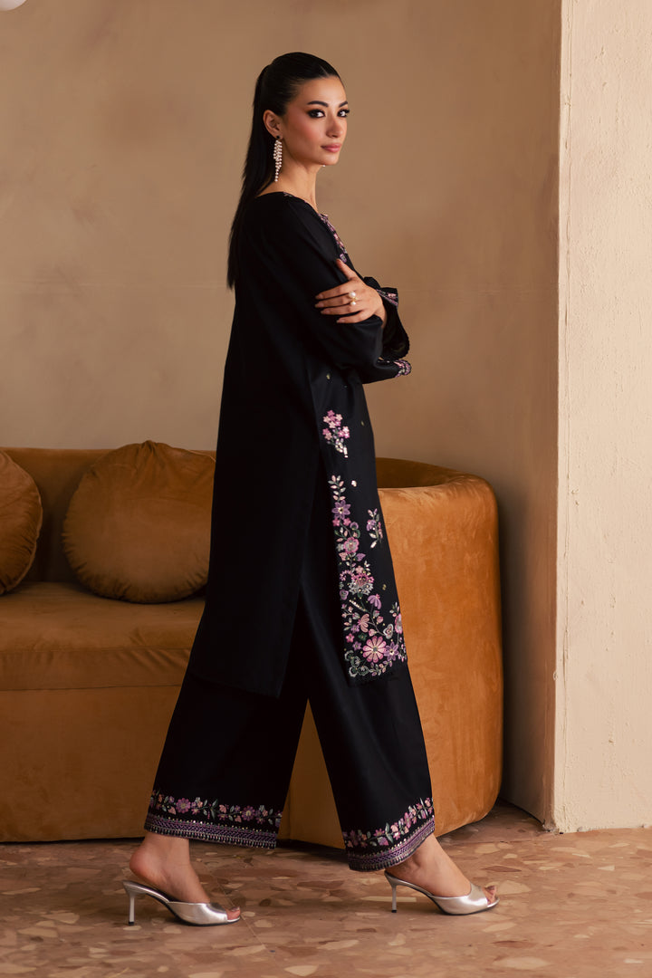 Blink 2Pc - Embroidered Solid Dress - BATIK