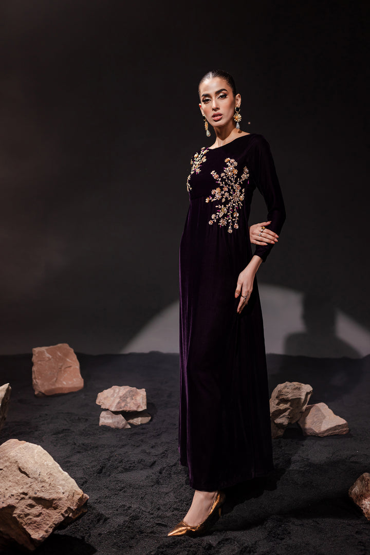 Evie 1Pc -  Formal Velvet Maxi - BATIK