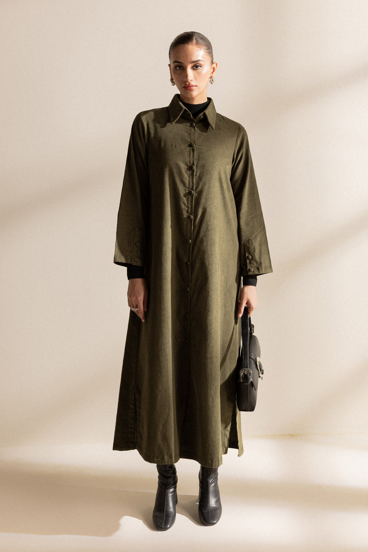 Lilly Army Green | Button-down Dress