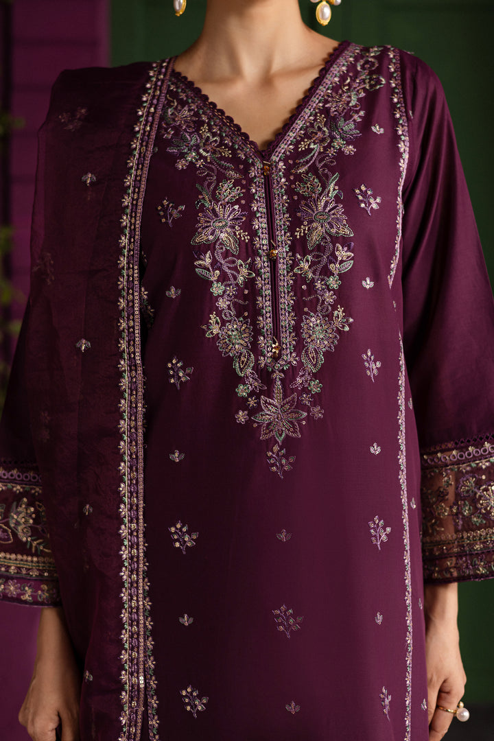 Envoye 3Pc - Embroidered Solid Dress - BATIK