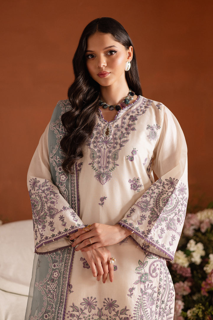 White Opal 3Pc - Embroidered Lawn Dress