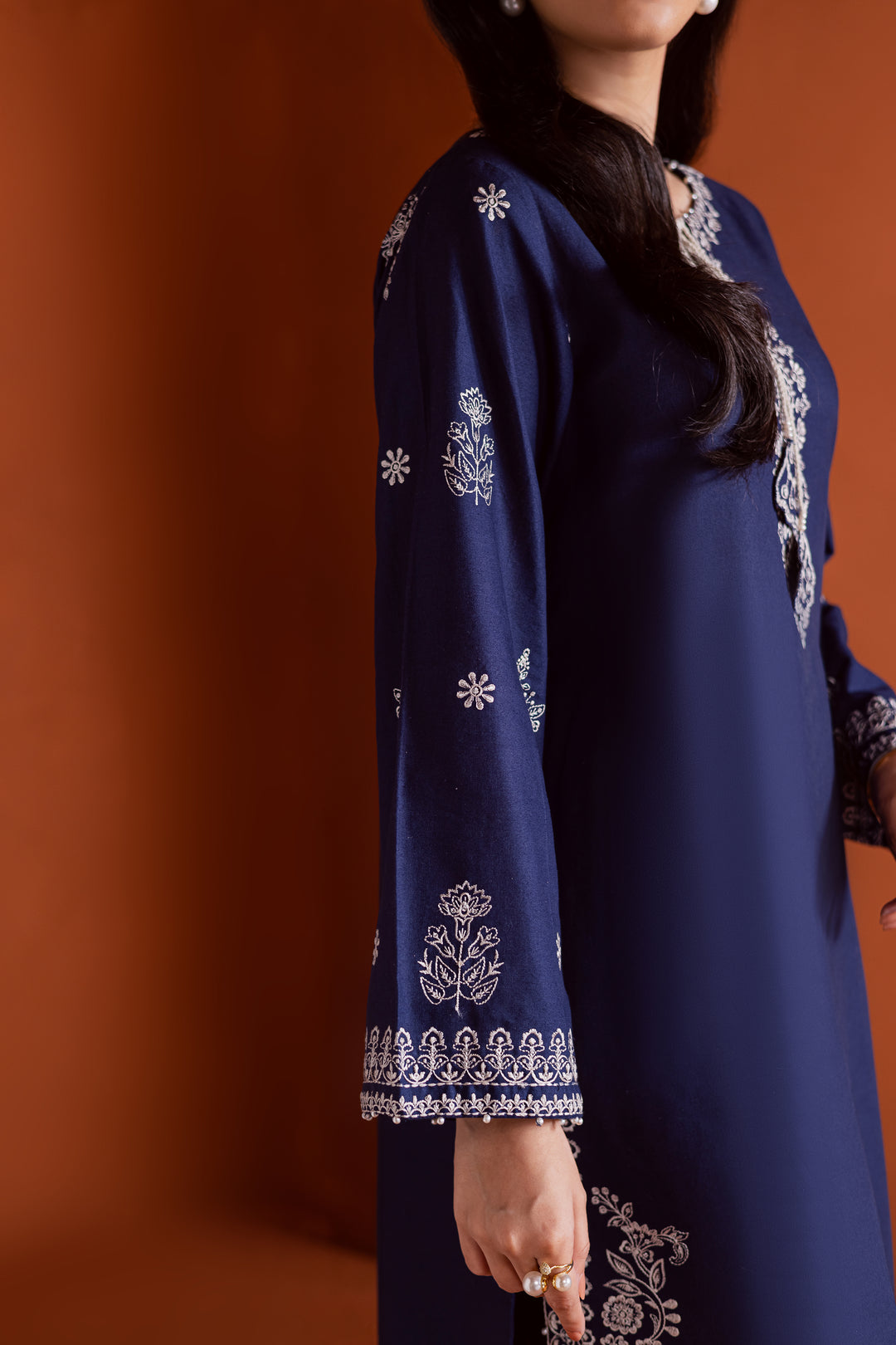 Bloomy 2Pc - Embroidered Khaddar Dress