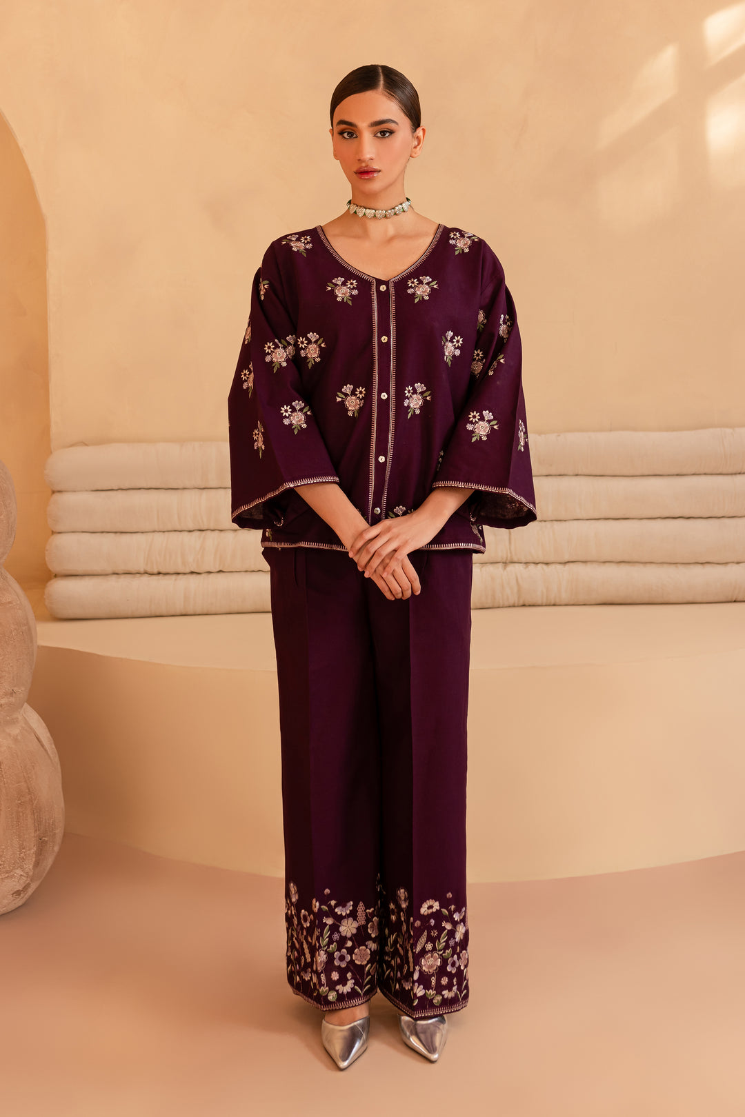 Benim 2Pc - Embroidered Khaddar Dress - BATIK