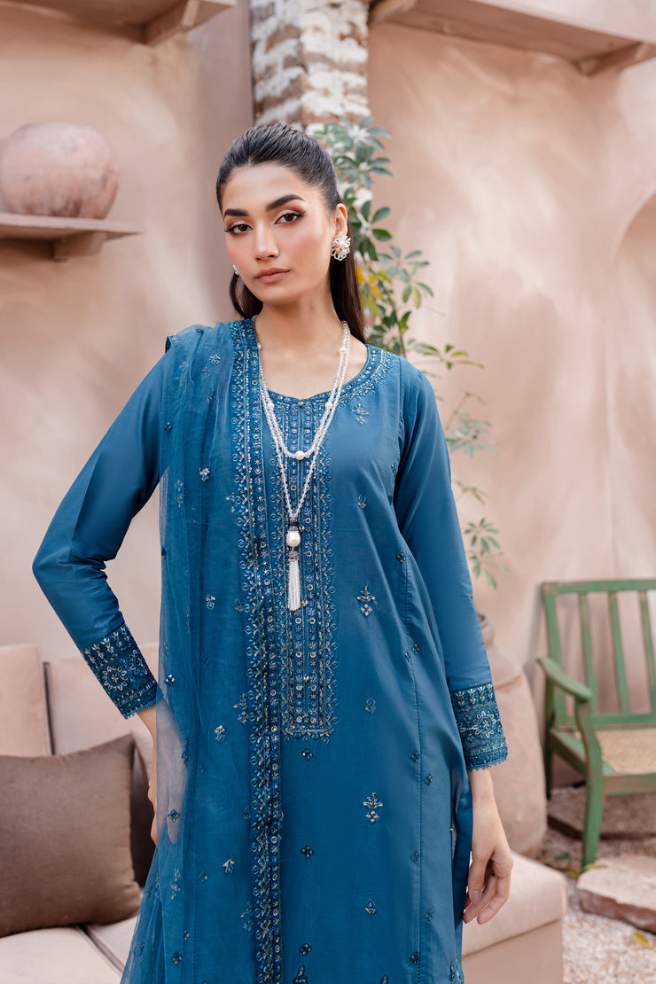 Root 3Pc - Embroidered Lawn Dress - BATIK