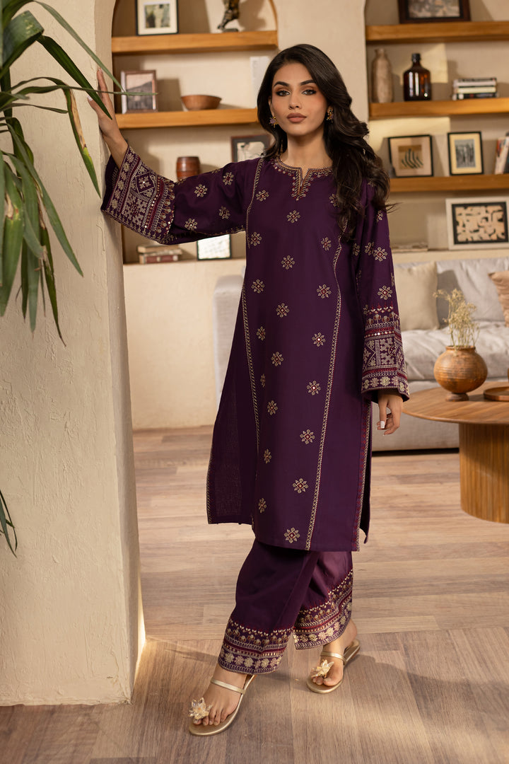 Kaira 2Pc - Embroidered Khaddar Dress - BATIK