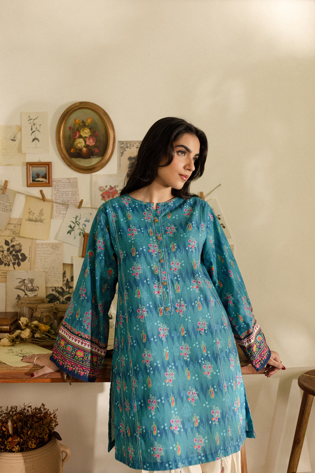 Rahima 2Pc - Printed Khaddar Dress - BATIK