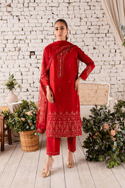 Deep Sapphire 3Pc - Embroidered Lawn Dress