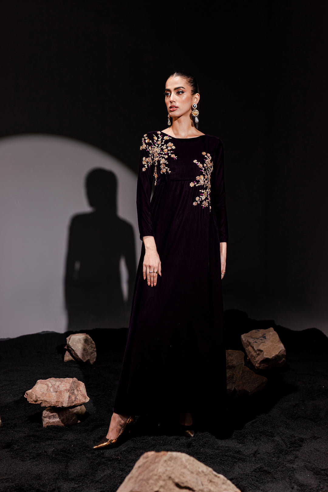 Evie 1Pc -  Formal Velvet Maxi - BATIK