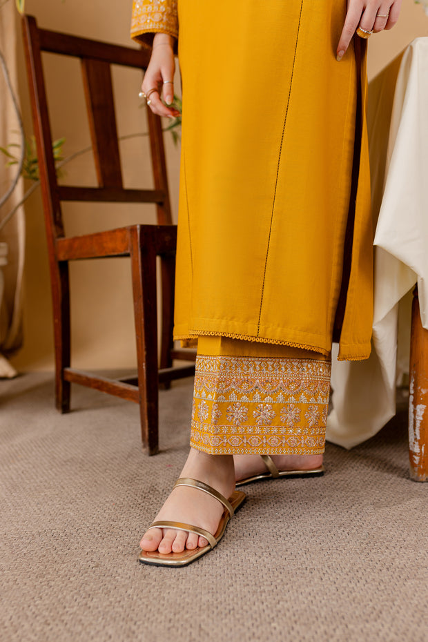 Honey Nut 2Pc - Embroidered Khaddar Dress