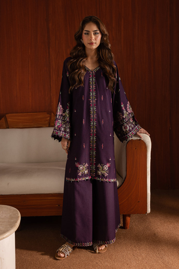 Plant Stone 2Pc - Embroidered Karandi Dress