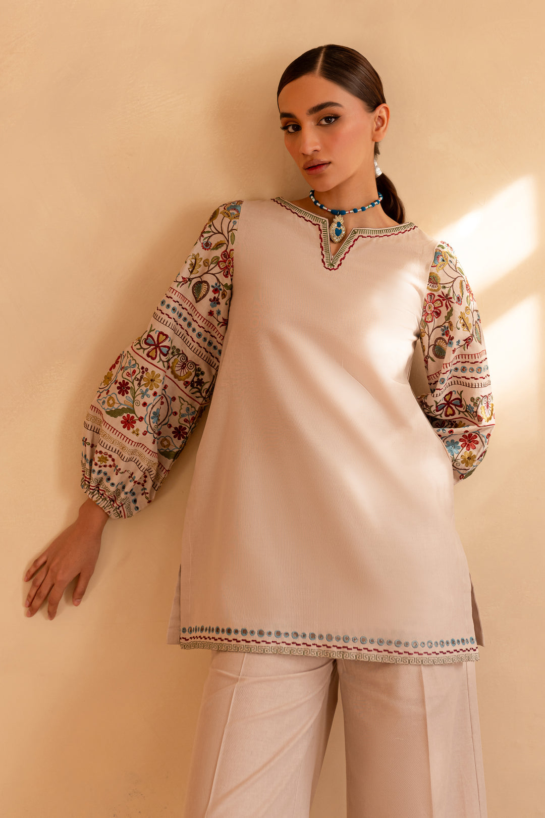 Biscotti Bliss - 2Pc Embroidered Khaddar Dress - BATIK