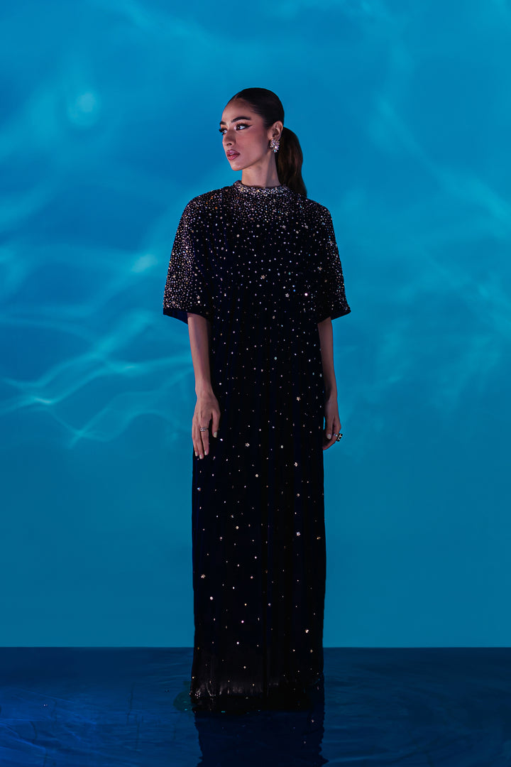 Purple 1Pc - Formal Velvet Kaftan - BATIK