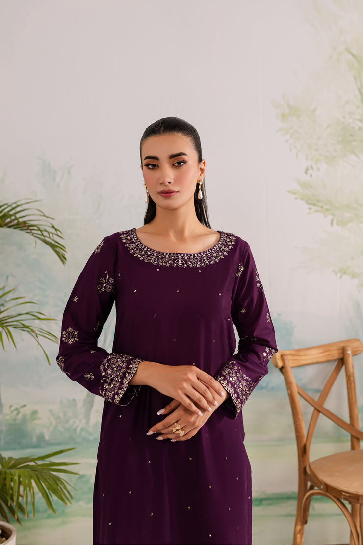 Aroma 2Pc - Embroidered Lawn Dress