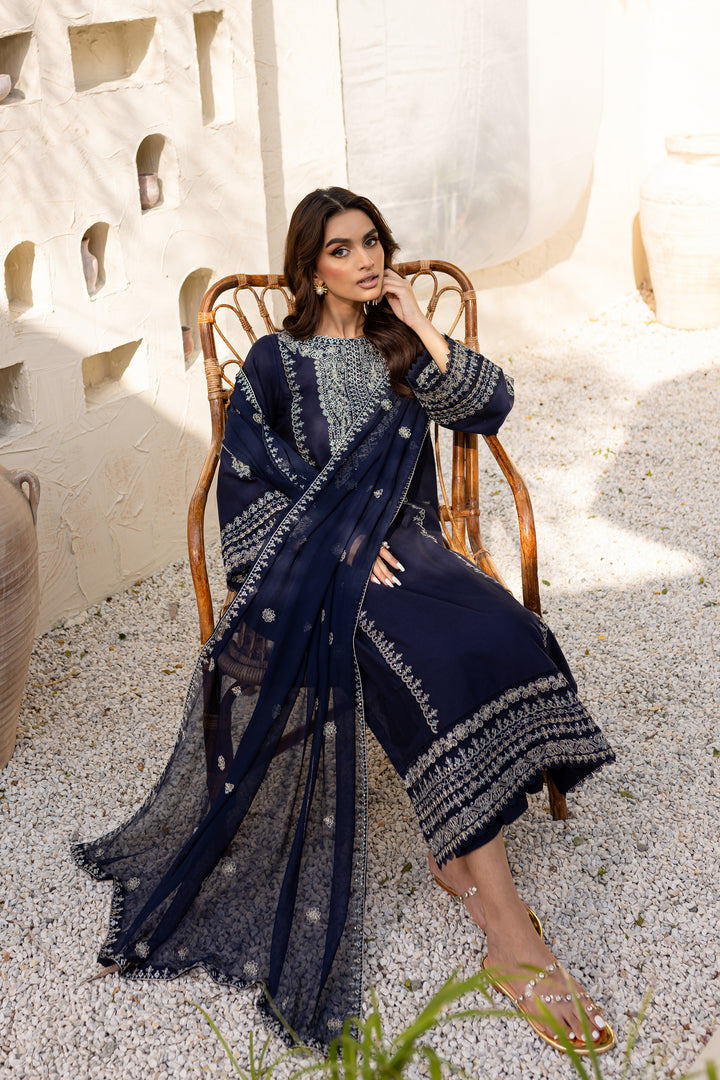 Marina 3Pc - Embroidered Khaddar Dress - BATIK