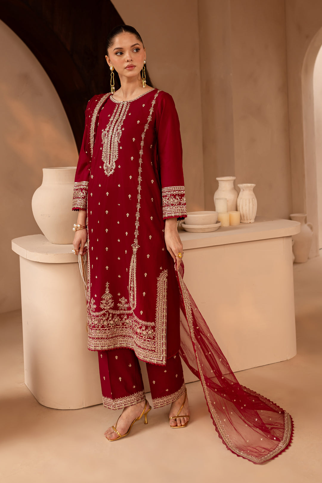 Hayzen 3Pc - Embroidered Lawn Dress