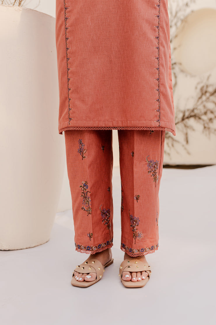 Unit 2Pc - Embroidered Karandi Dress - BATIK