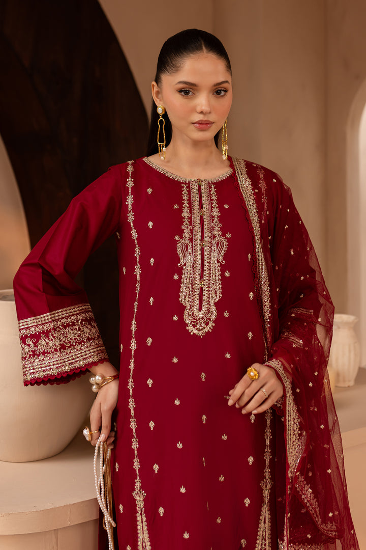 Hayzen 3Pc - Embroidered Lawn Dress