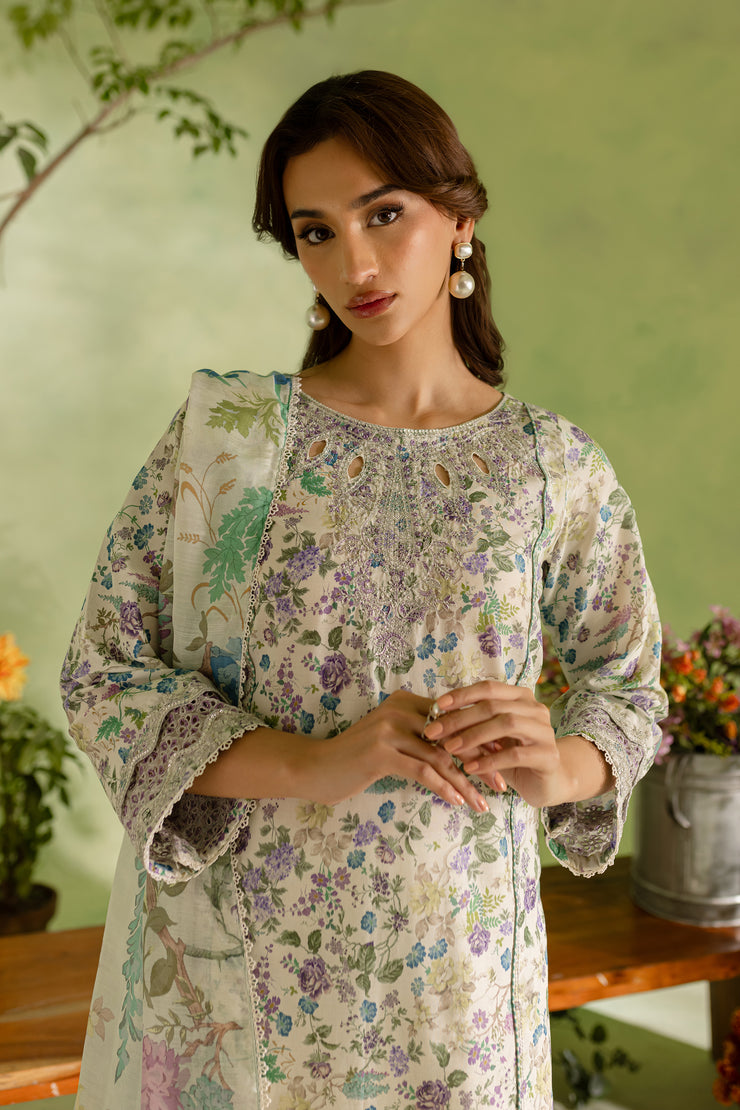 Zemi 3Pc - Printed Lawn Dress