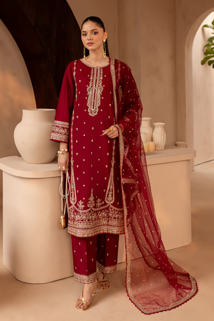 Hayzen 3Pc - Embroidered Lawn Dress