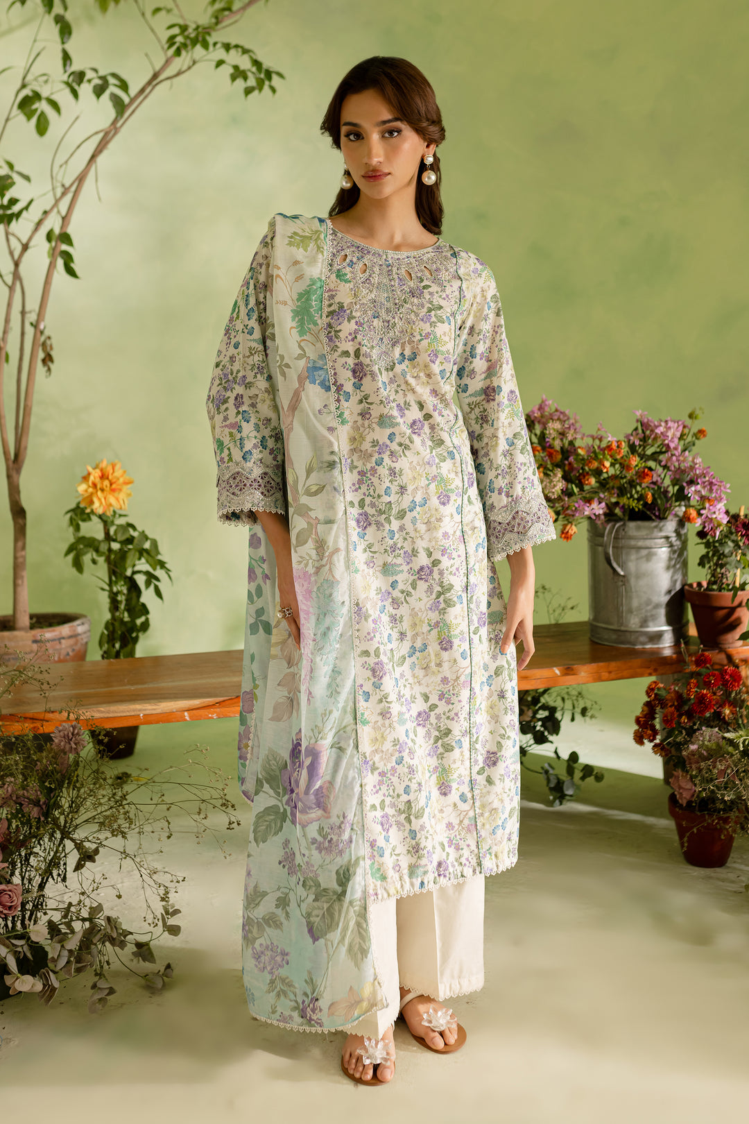 Zemi 3Pc - Printed Lawn Dress