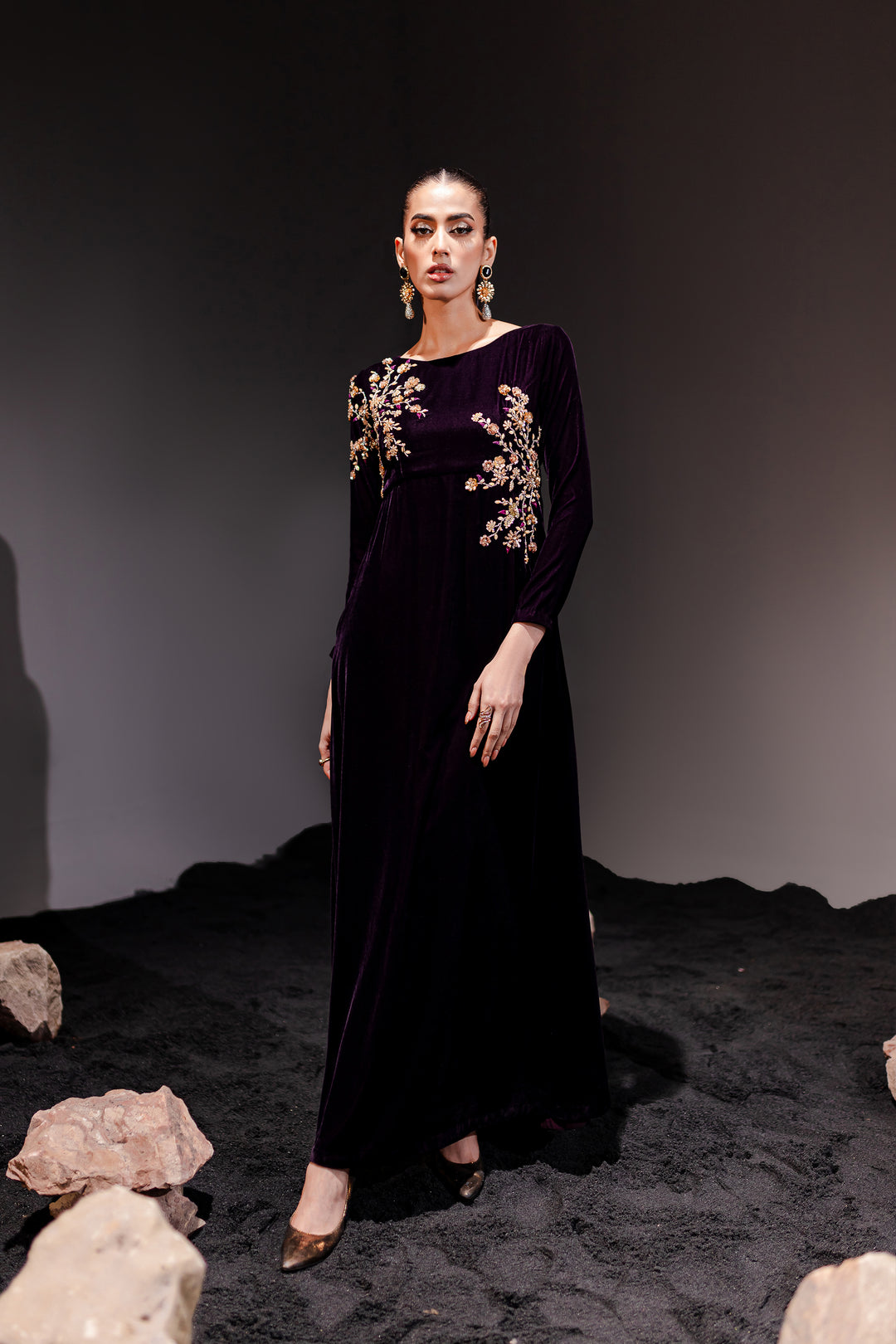 Evie 1Pc -  Formal Velvet Maxi - BATIK