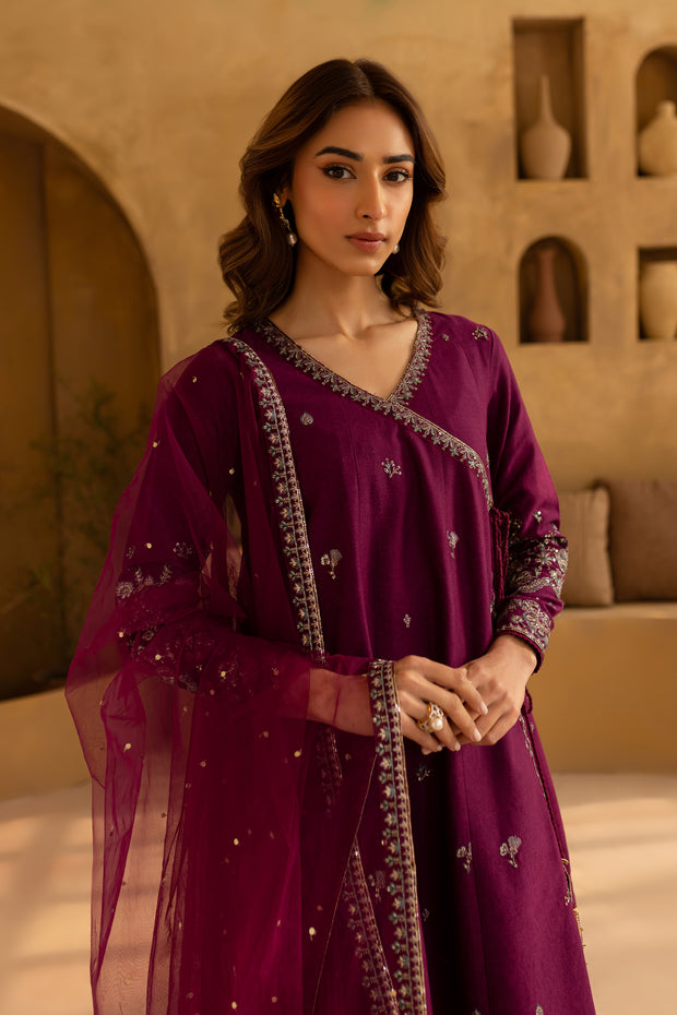 Khanak 3Pc- Embroidered Karandi Dress