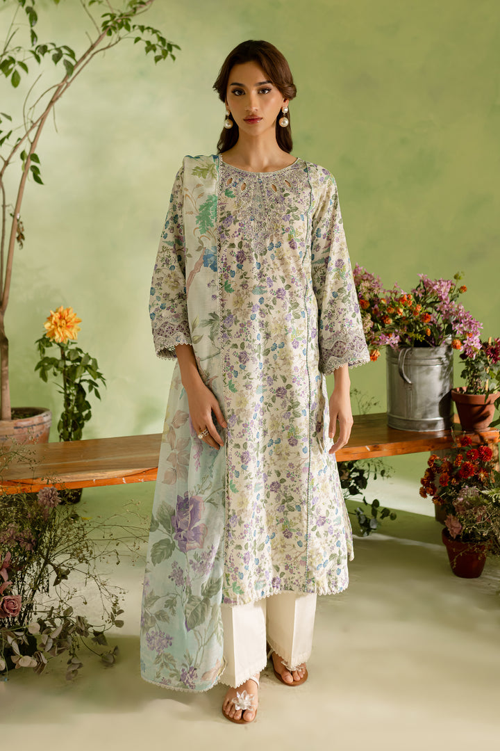 Zemi 3Pc - Printed Lawn Dress