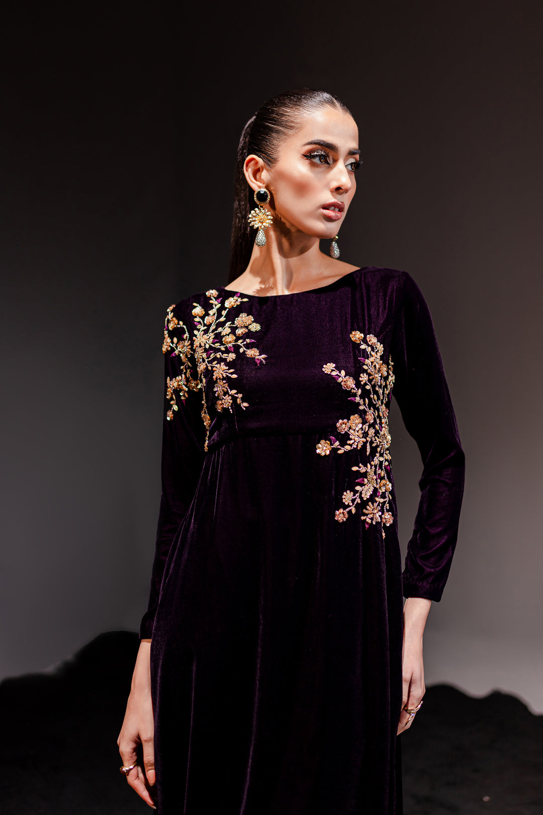 Evie 1Pc -  Formal Velvet Maxi - BATIK