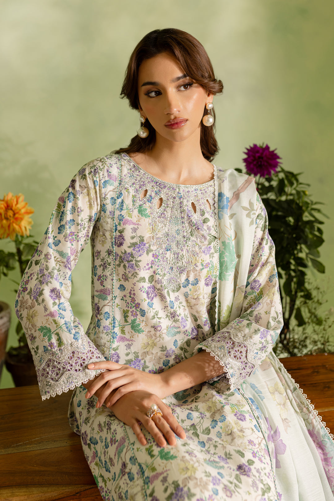 Zemi 3Pc - Printed Lawn Dress