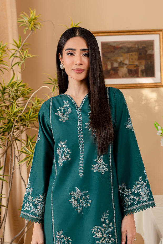 Cilia 2Pc - Embroidered Karandi Dress