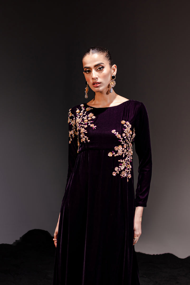 Evie 1Pc -  Formal Velvet Maxi - BATIK