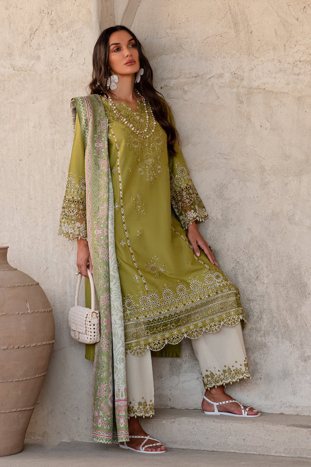 Medisen 3Pc - Embroidered Khaddar Dress