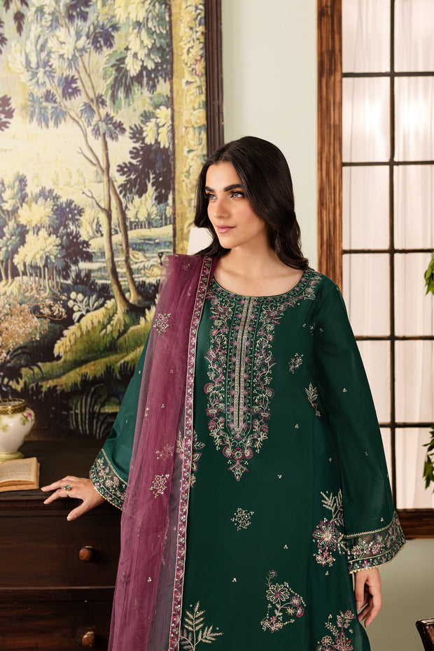 Greenberg 3Pc - Embroidered Lawn Dress