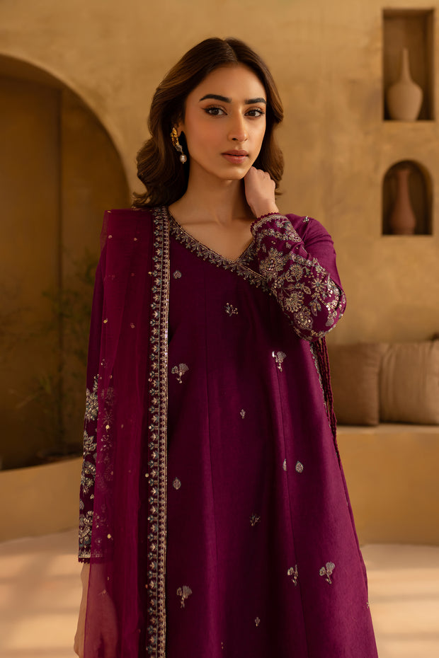 Khanak 3Pc- Embroidered Karandi Dress