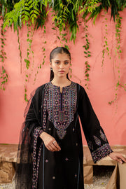 Noelle 3Pc - Embroidered Khaddar Dress - BATIK
