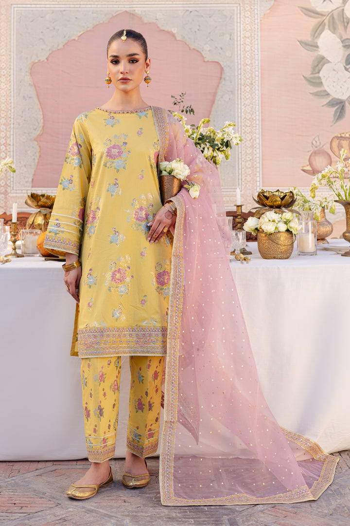 Gilt 3Pc- Printed Lawn Dress