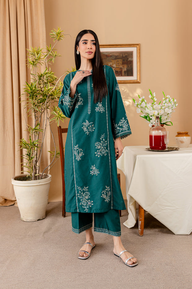 Cilia 2Pc - Embroidered Karandi Dress