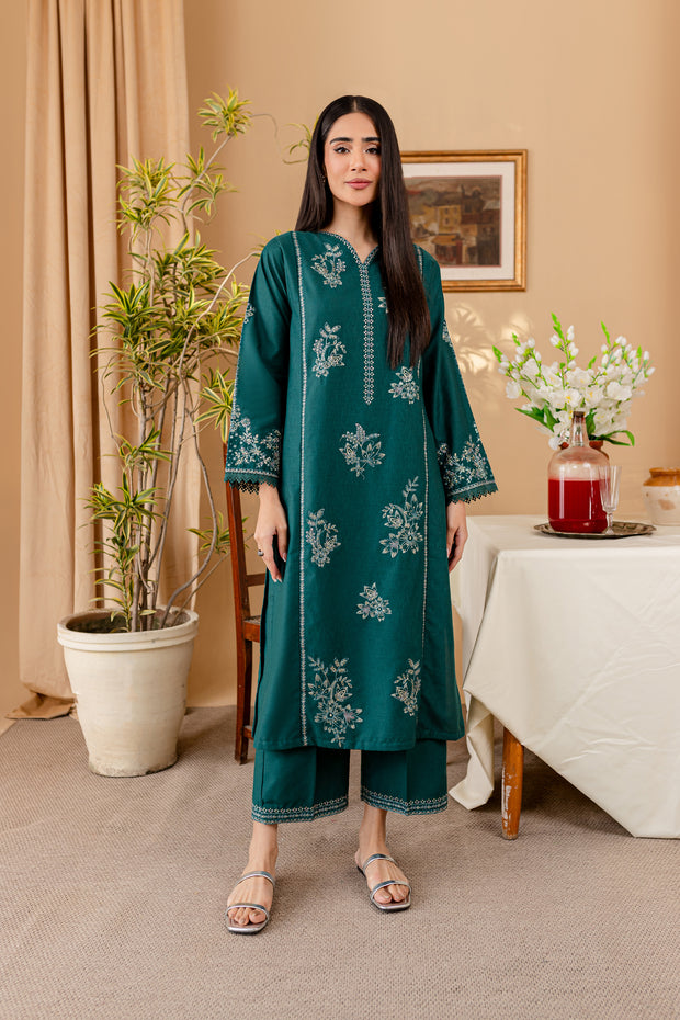 Cilia 2Pc - Embroidered Karandi Dress