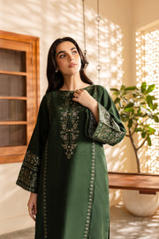 Alicent 2Pc - Embroidered Khaddar Dress - BATIK