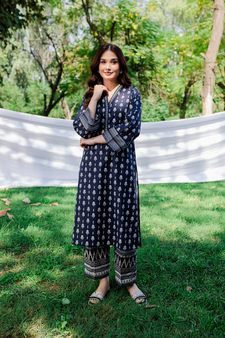 Kat 2Pc - Printed Cambric Dress - BATIK