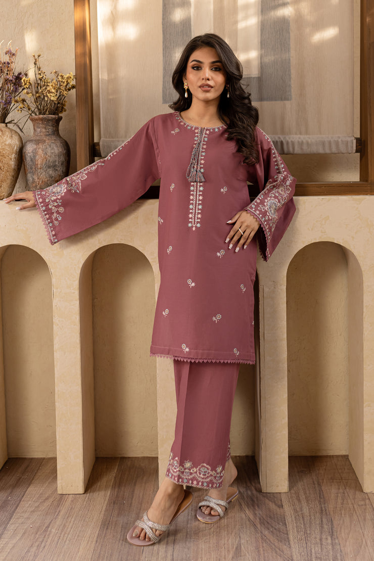 Onion Gold 2Pc - Embroidered Khaddar Dress