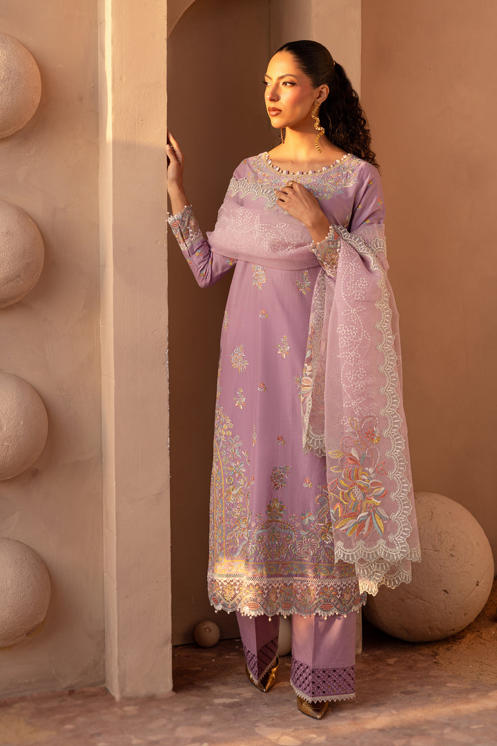 Yasha Lilac 3Pc - Embroidered Luxe Pret