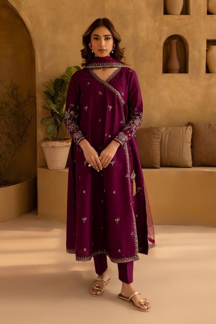 Khanak 3Pc- Embroidered Karandi Dress - BATIK