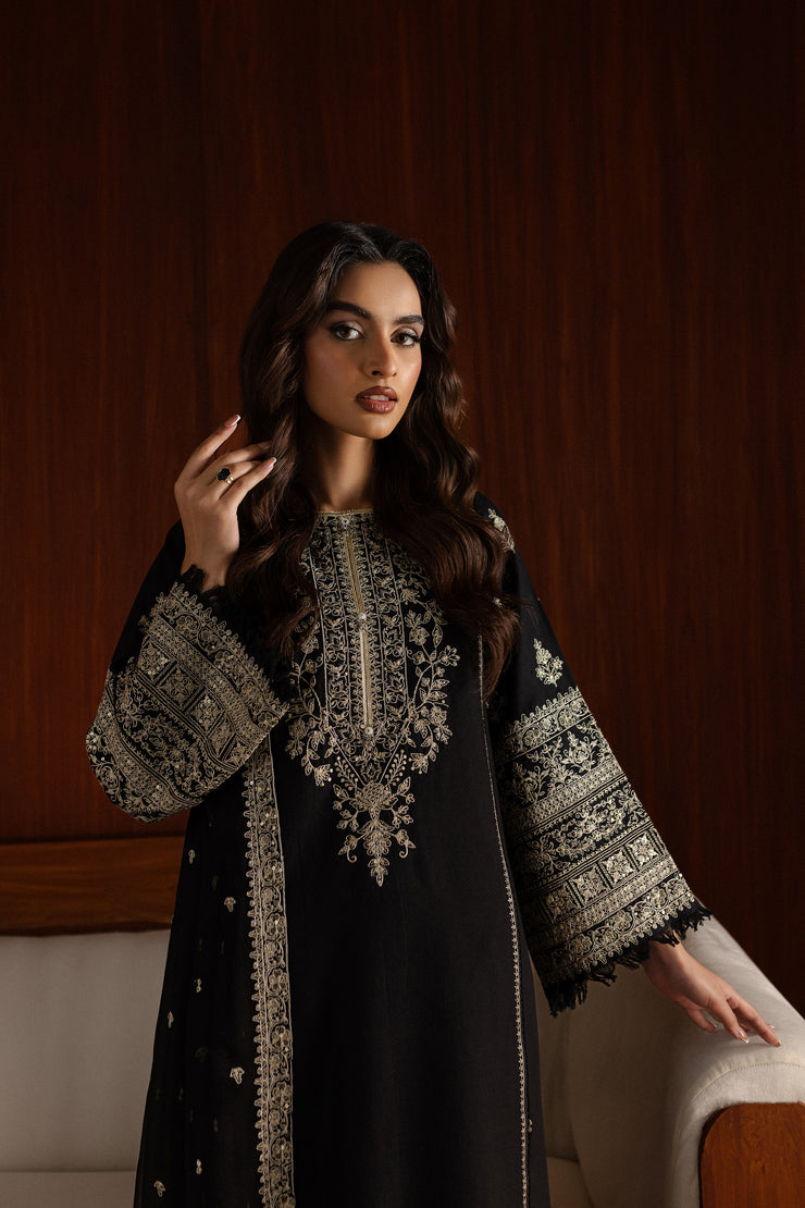 Atish 3Pc - Embroidered Khaddar Dress