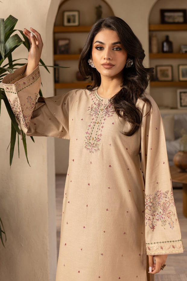 Elia 2Pc - Embroidered Khaddar Dress